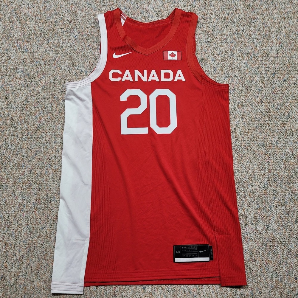 Canada Team Issued Jersey Size 48 Nike 2020 Olympics Mens Basketball + 4 - Picture 1 of 15